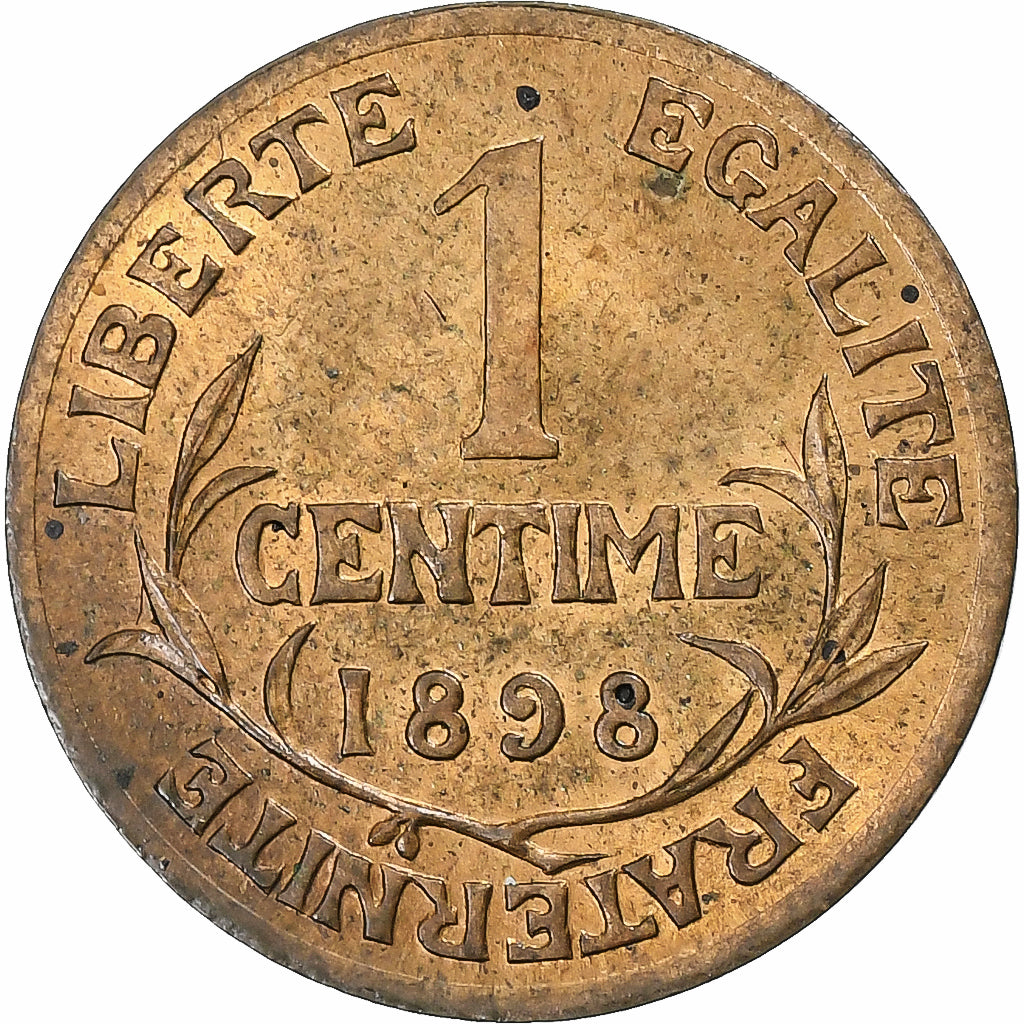 Frankrijk, Centime, Daniel-Dupuis, 1898, Paris, Bronzen, PR, Gadoury:90, KM:840