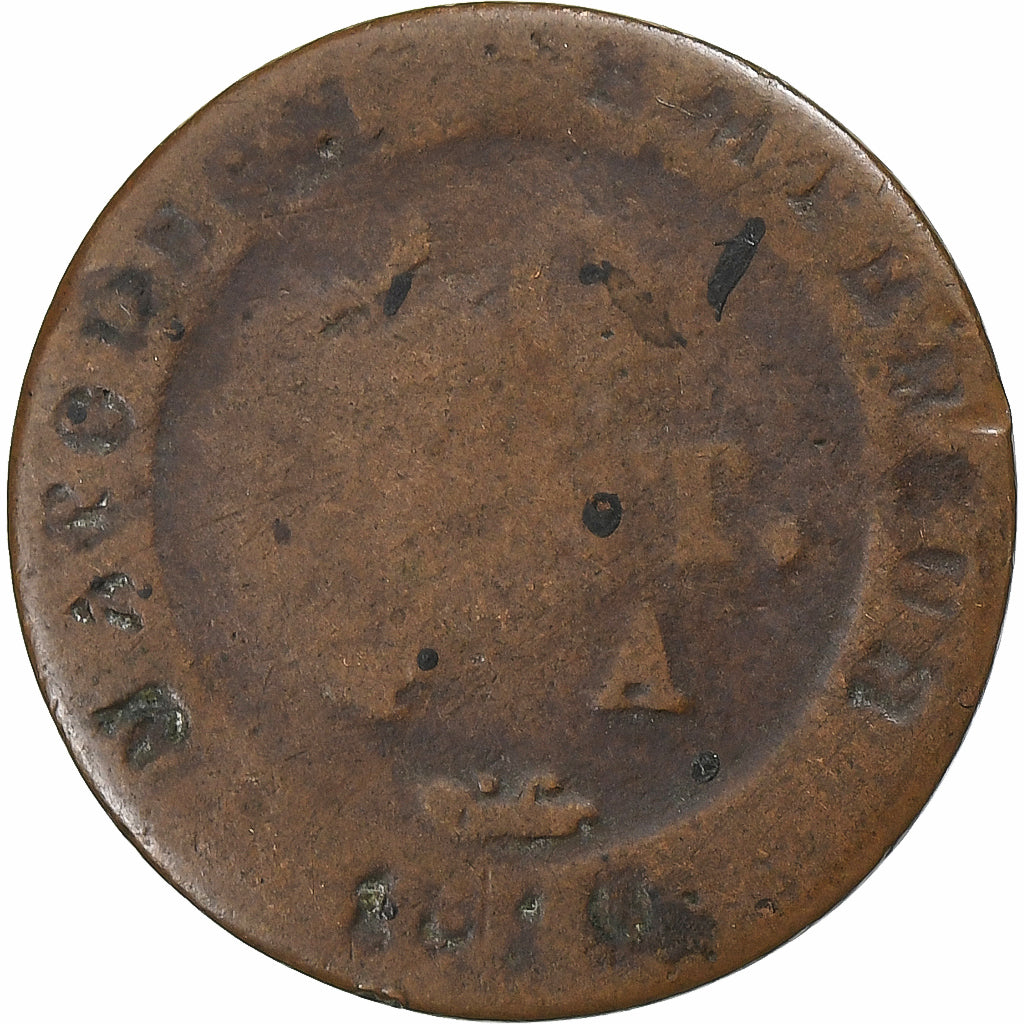France, Napoléon I, 10 Centimes, 1810, Paris, Billon, B, Gadoury:190