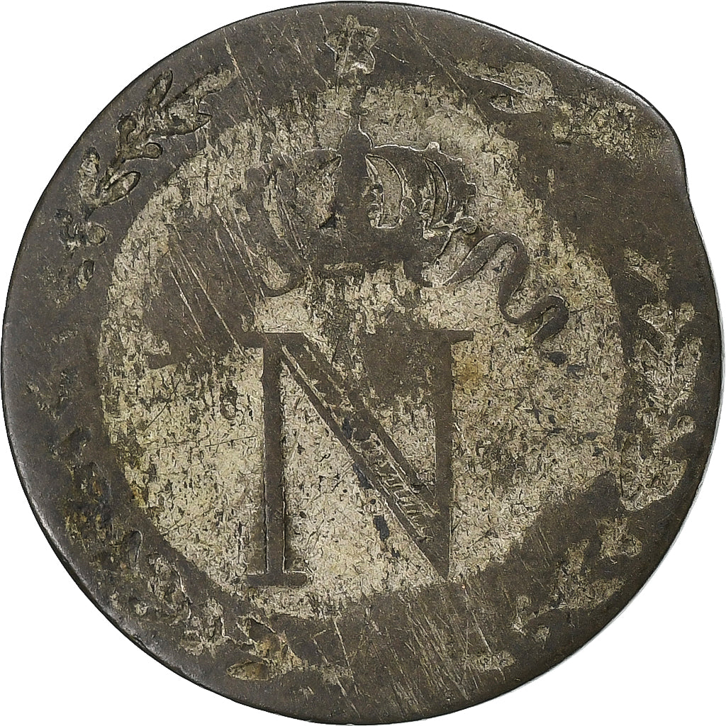 Francia, Napoleon I, 10 Centimes, 1809, Biglione, B+, Gadoury:190
