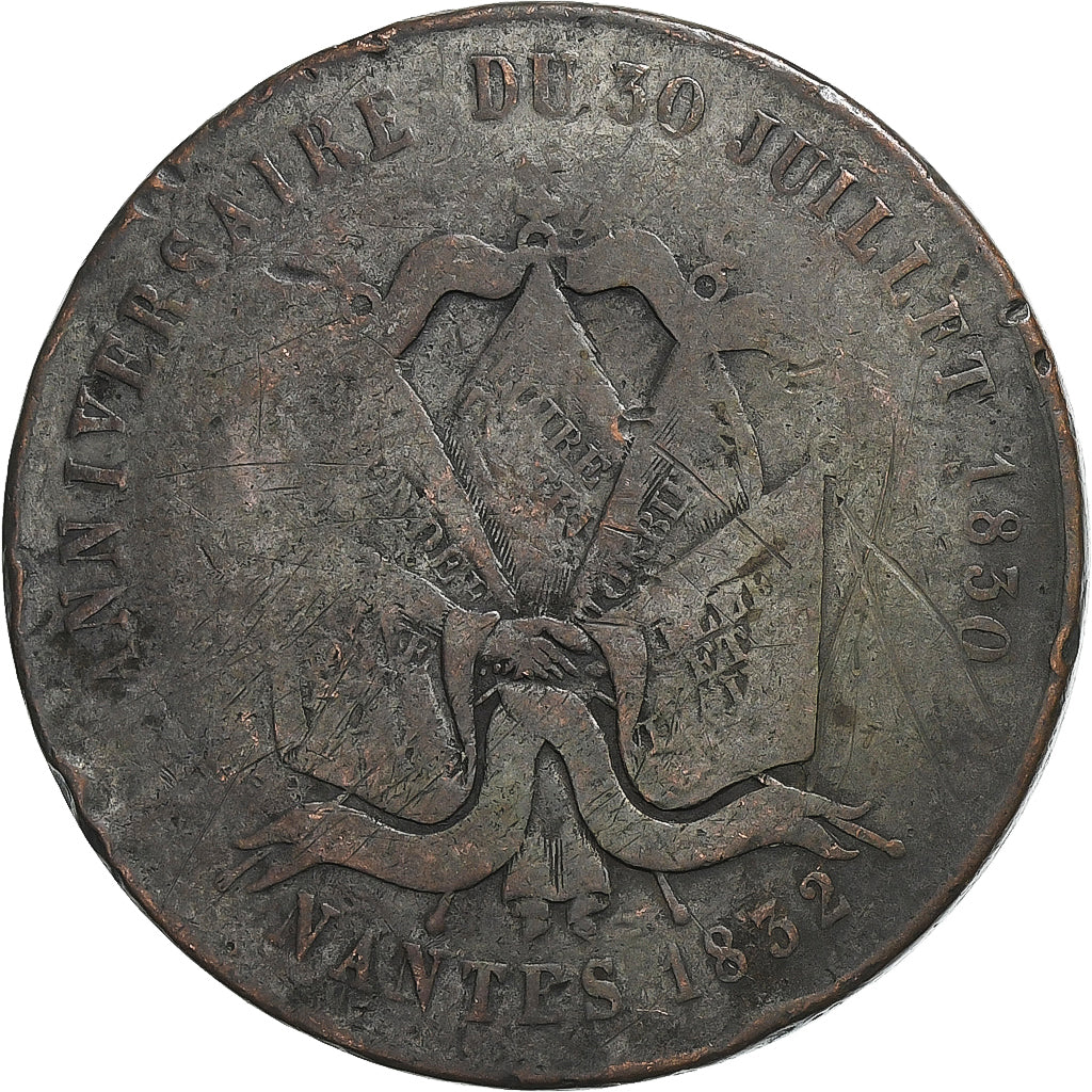 France, Médaille, Louis-Philippe Ier, Anniversaire du 30 juillet 1830, 1832