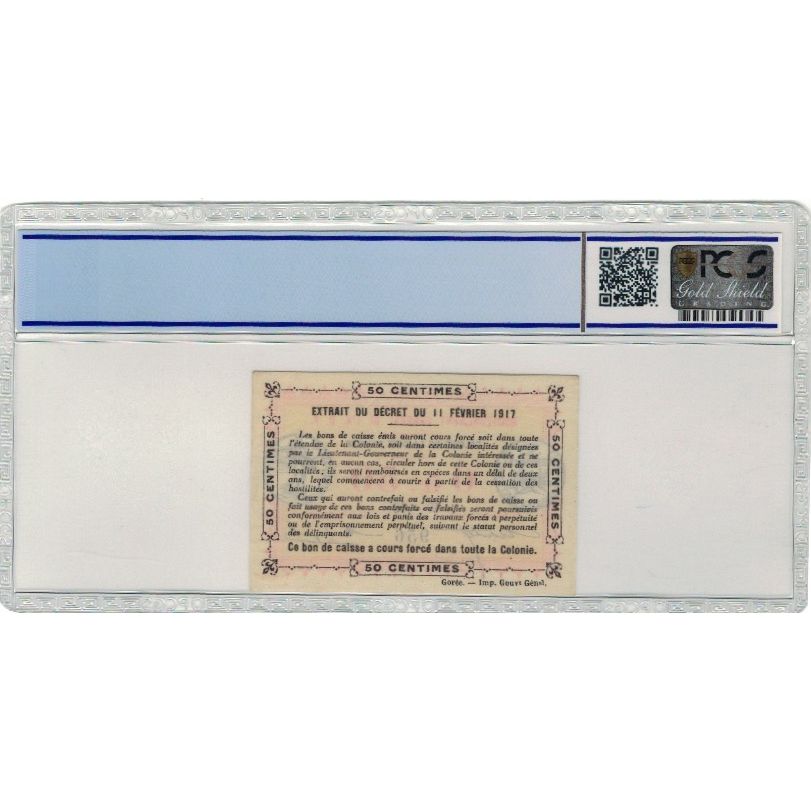 Ivory Coast, 0.50 Franc, 1917-11-02, UNC(65-70), PCGS, Gem UNC 65
