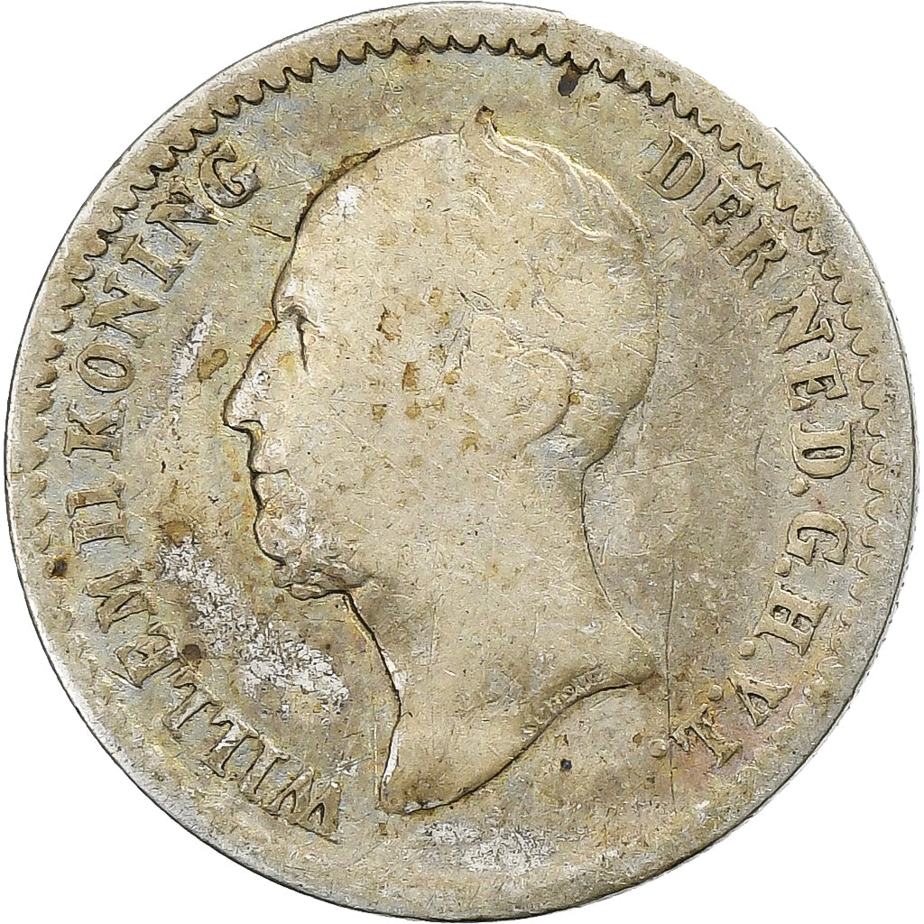 Paesi Bassi, Willem II, 10 Cents, 1849, Utrecht, Argento, MB, KM:75