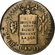 Frankreich, 2 Sols à la Balance, non daté, AN II, Orléans, Métal de cloche