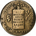 Frankreich, 2 Sols à la Balance, non daté, AN II, Orléans, Métal de cloche