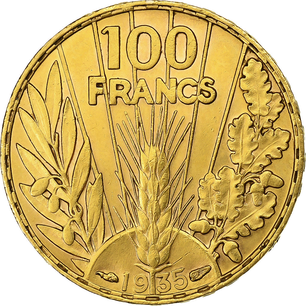 France, 100 Francs, Bazor, 1935, Paris, Gold, AU(50-53), Gadoury:1148
