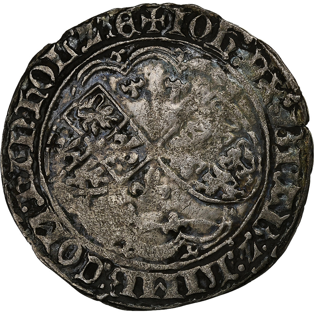 Duchy of Brabant, Jean IV, Double Gros drielander, 1420-1421, Brussels, Billon