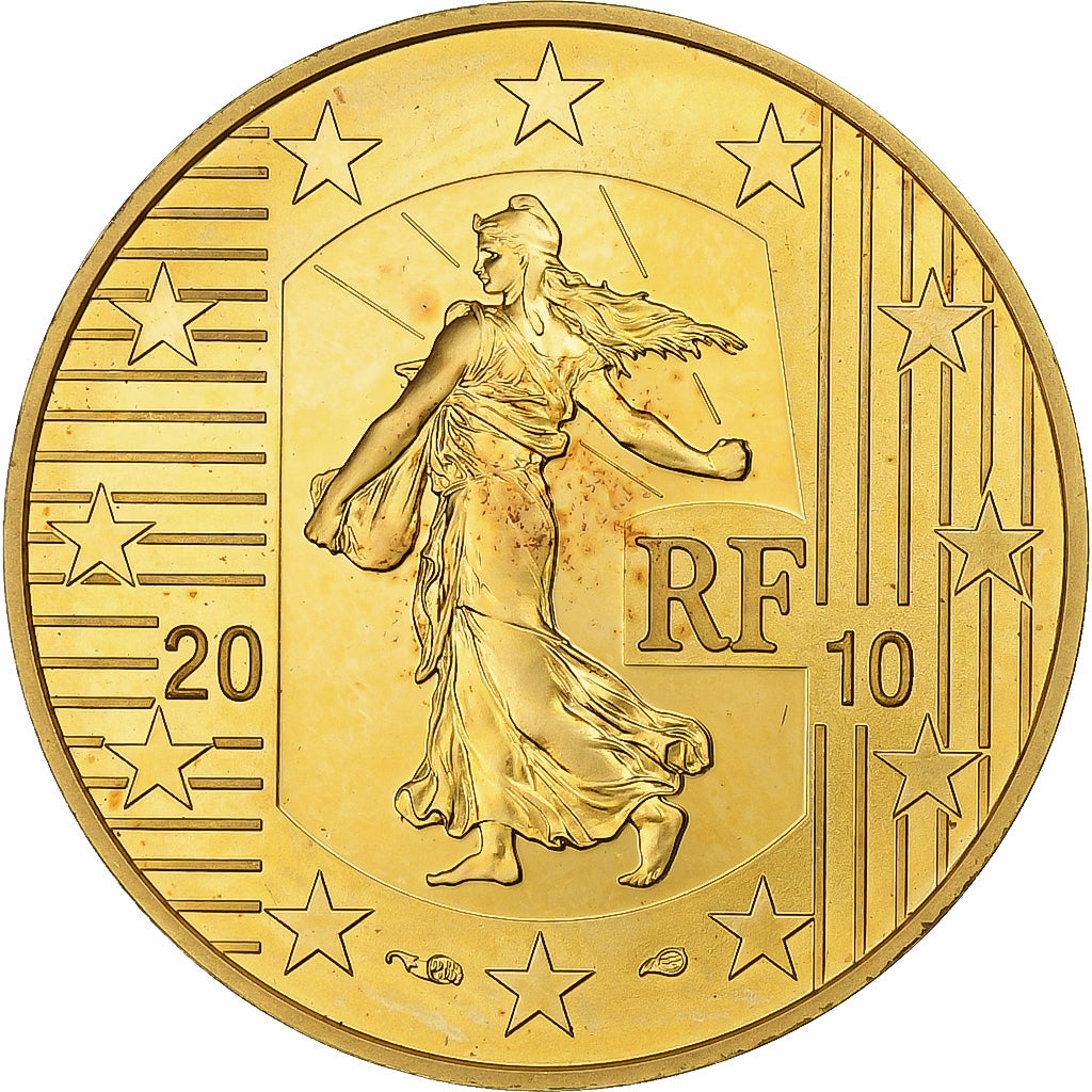 France, 50 Euro, Semeuse, Nouveau franc, Proof, 2010, Monnaie de Paris, Gold