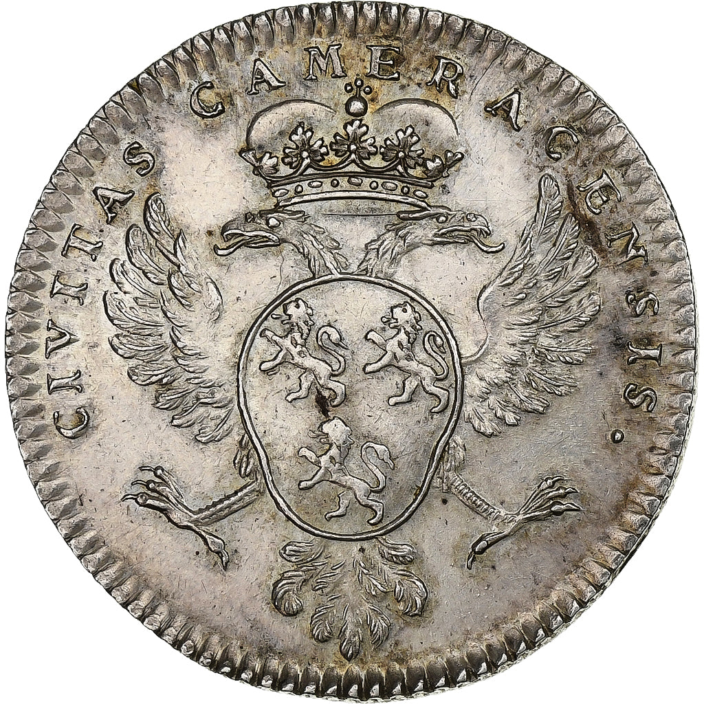 Frankrijk, Token, Louis XV, Ville de Cambrai, Zilver, Duvivier, ZF+