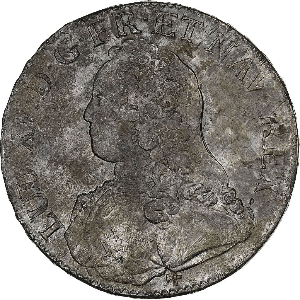 France, Louis XV, Ecu aux branches d'olivier, 1727, Orléans, Silver, EF(40-45)