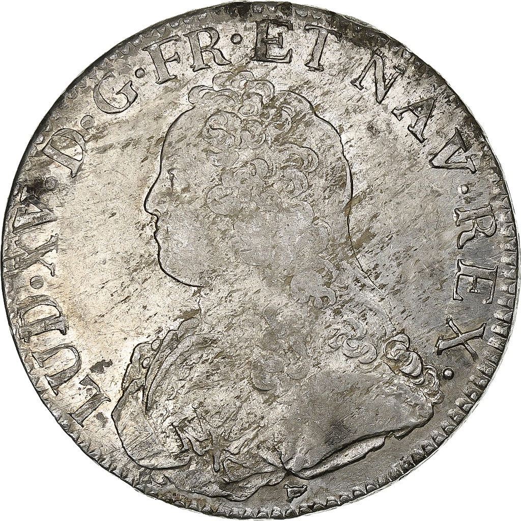 Francia, Louis XV, Ecu aux branches d'olivier, 1733, Limoges, Argento, MB+