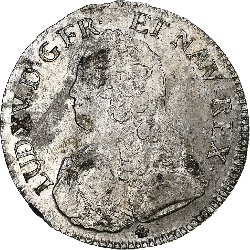 Frankrijk, Louis XV, Ecu aux branches d'olivier, 1734, Bordeaux, Zilver, ZF+