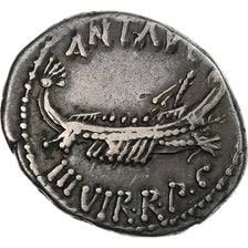 Marc Antoine, legionary denarius, 32-31 BC, Patrae ?, LEG III, Argent, TTB