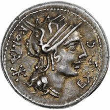 Sergia, Denarius, 116-115 BC, Rome, Silver, AU(50-53), Crawford:286/1