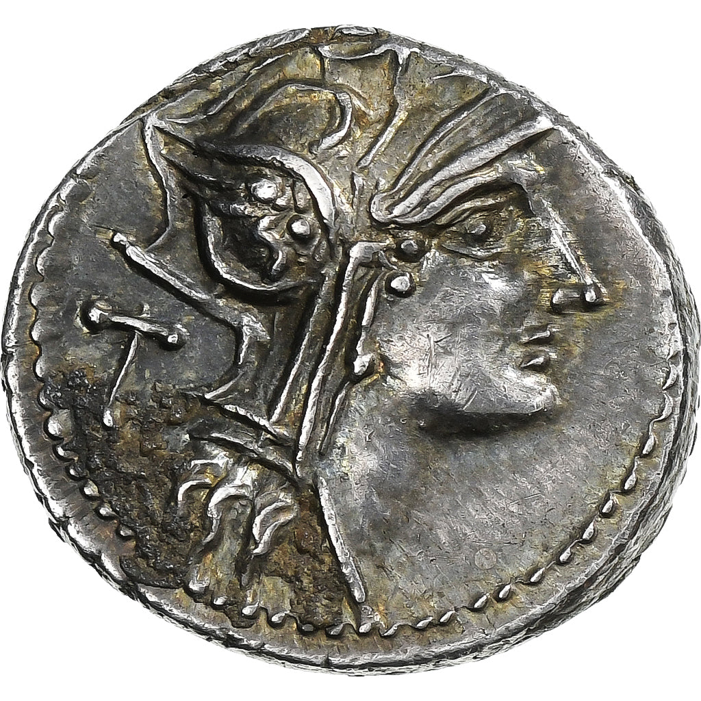 Junia, Denarius, 91 BC, Rome, Silver, AU(55-58), Crawford:337/3