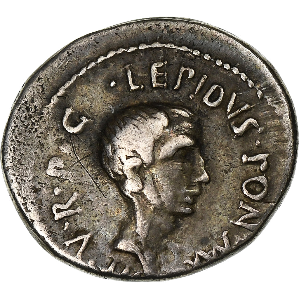 Lepidus and Octavian, Denarius, 42 BC, Uncertain mint in Italy, Silver