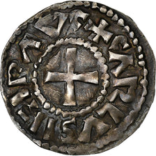 France, Charles II le Chauve, Denier, ca. 875-887, Bourges, Silver, AU(50-53)