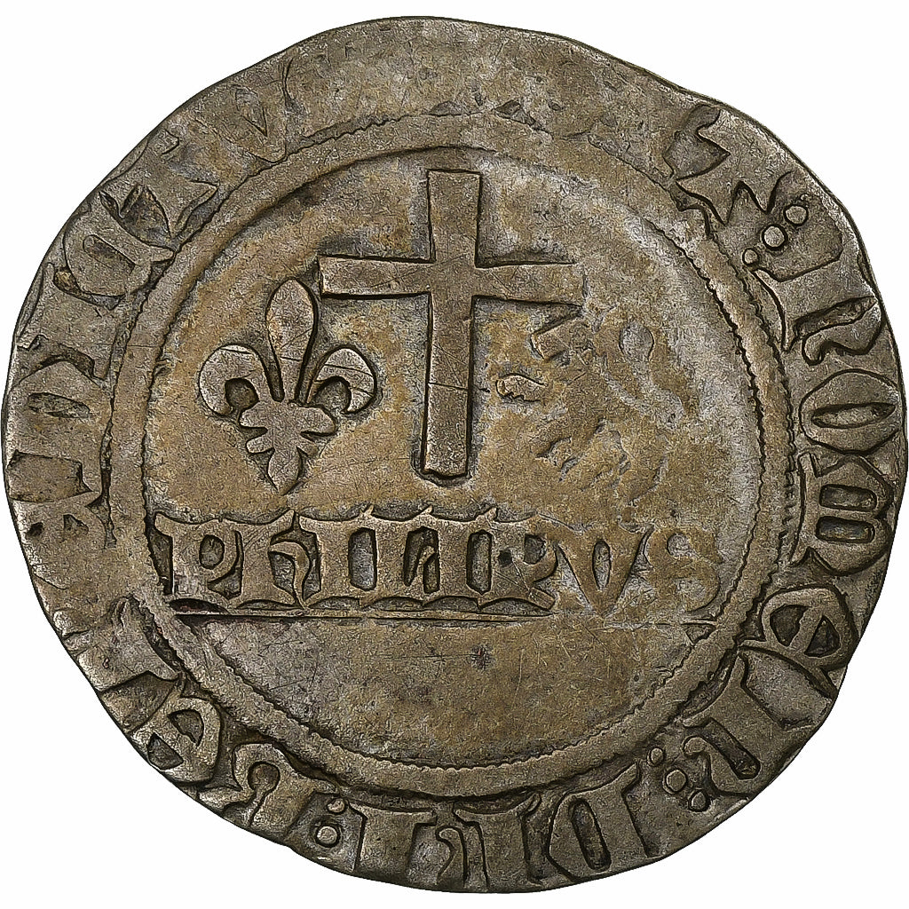 Duchy of Burgundy, Philip the Good, Large Blanc with shield, 1423-1435, Chaussin
