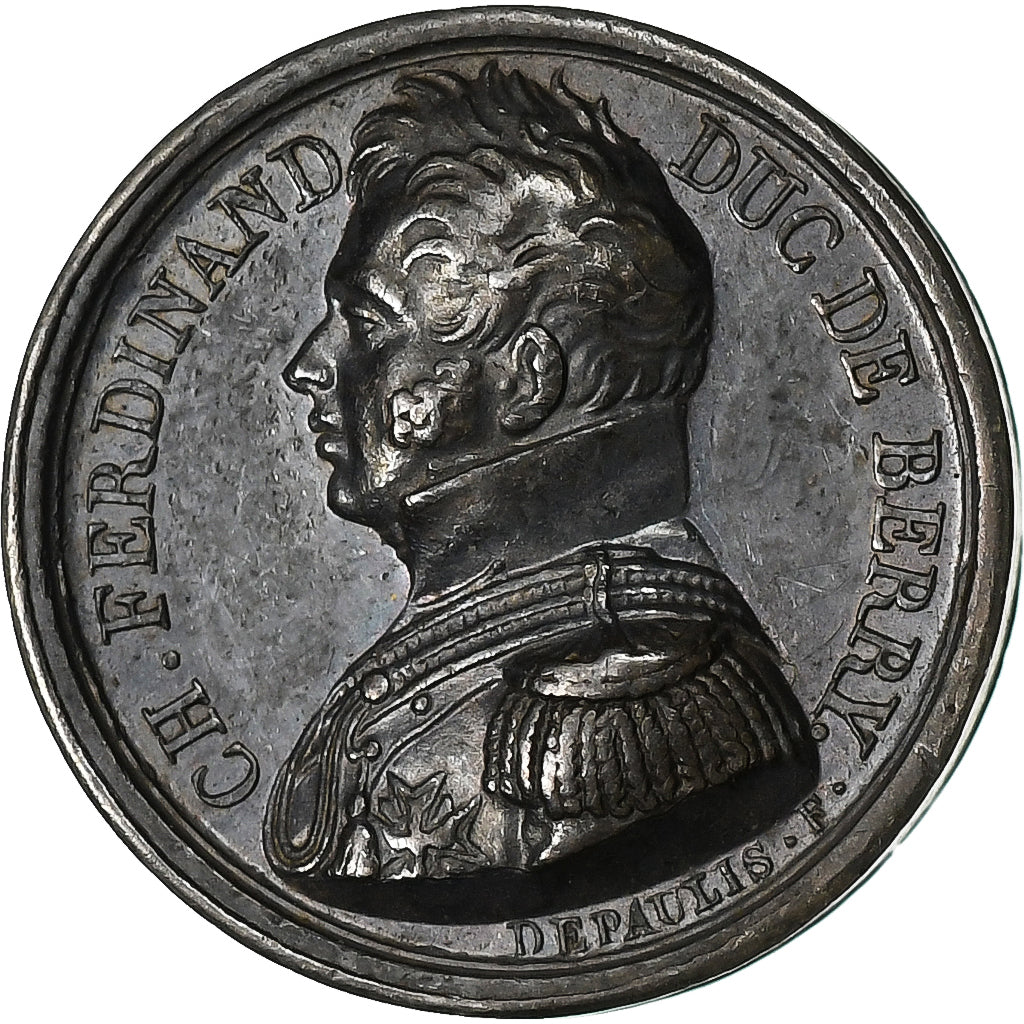 Francia, Quinaire, Mort de Charles Ferdinand, Duc de Berry, 1820, Argento, SPL