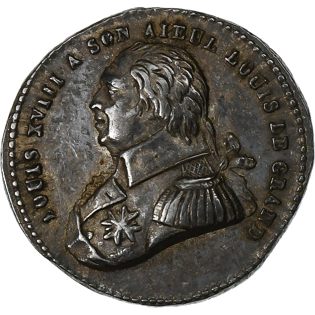 Francja, Quinaire, Louis XVIII et Louis XIV, 1822, Srebro, AU(50-53)