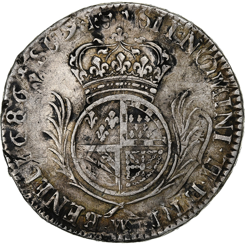 France, Louis XIV, Écu de Flandre aux palmes, 1693-1699, Lille, réformé