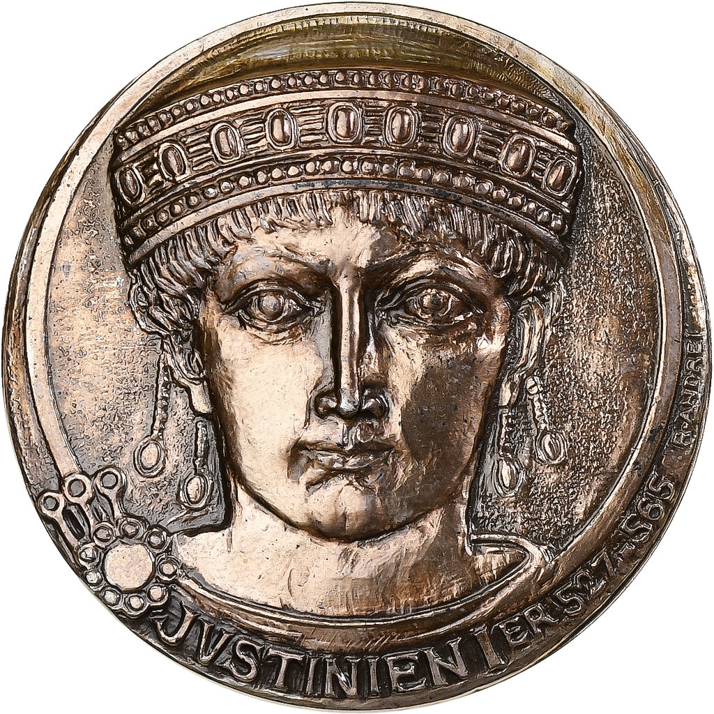 France, Médaille, Notariat Français, Justinien Ier, 1974, Argent, SUP, Andrei