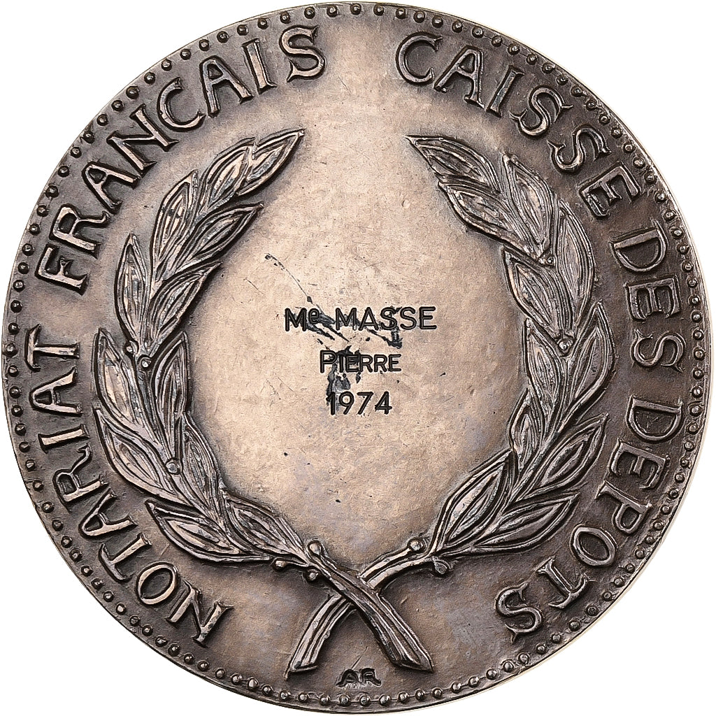 France, Médaille, Notariat Français, Justinien Ier, 1974, Argent, SUP, Andrei