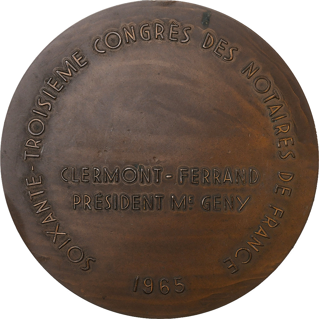 France, Médaille, 63e Congrès des Notaires de France, 1965, Bronze, TTB+