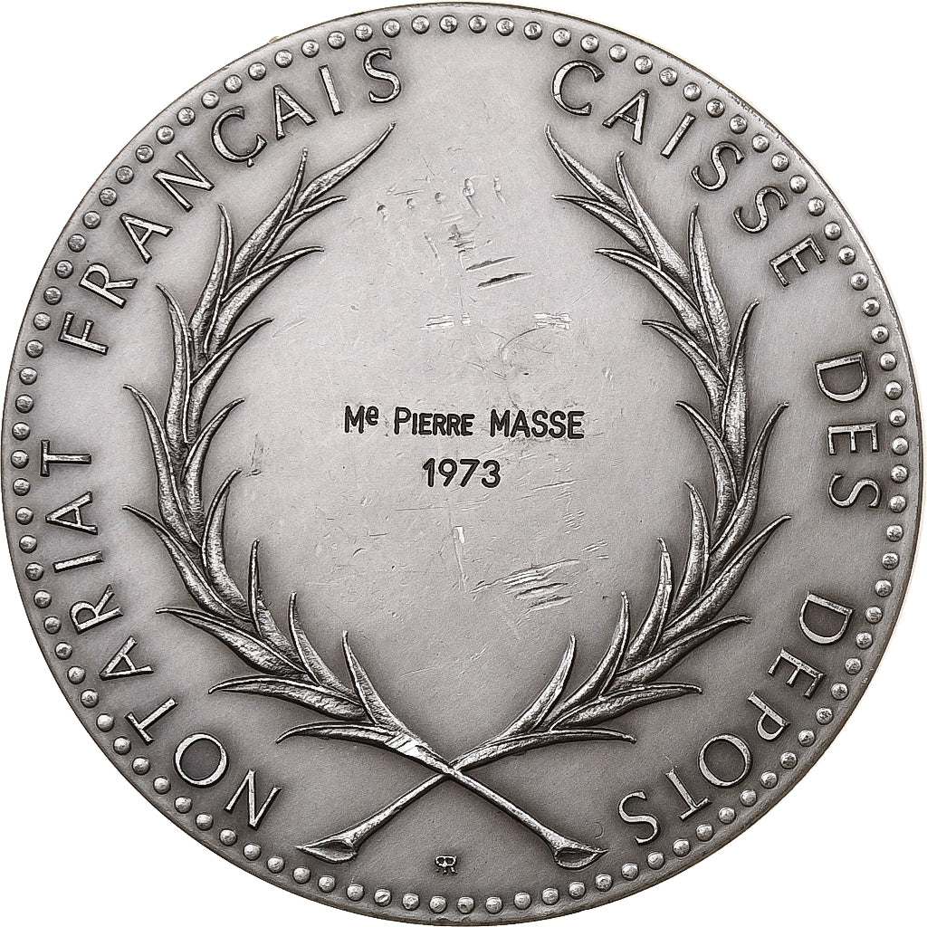 France, Medal, Notariat Français, Caisse des Dépôts, Solon, 1973, Silver