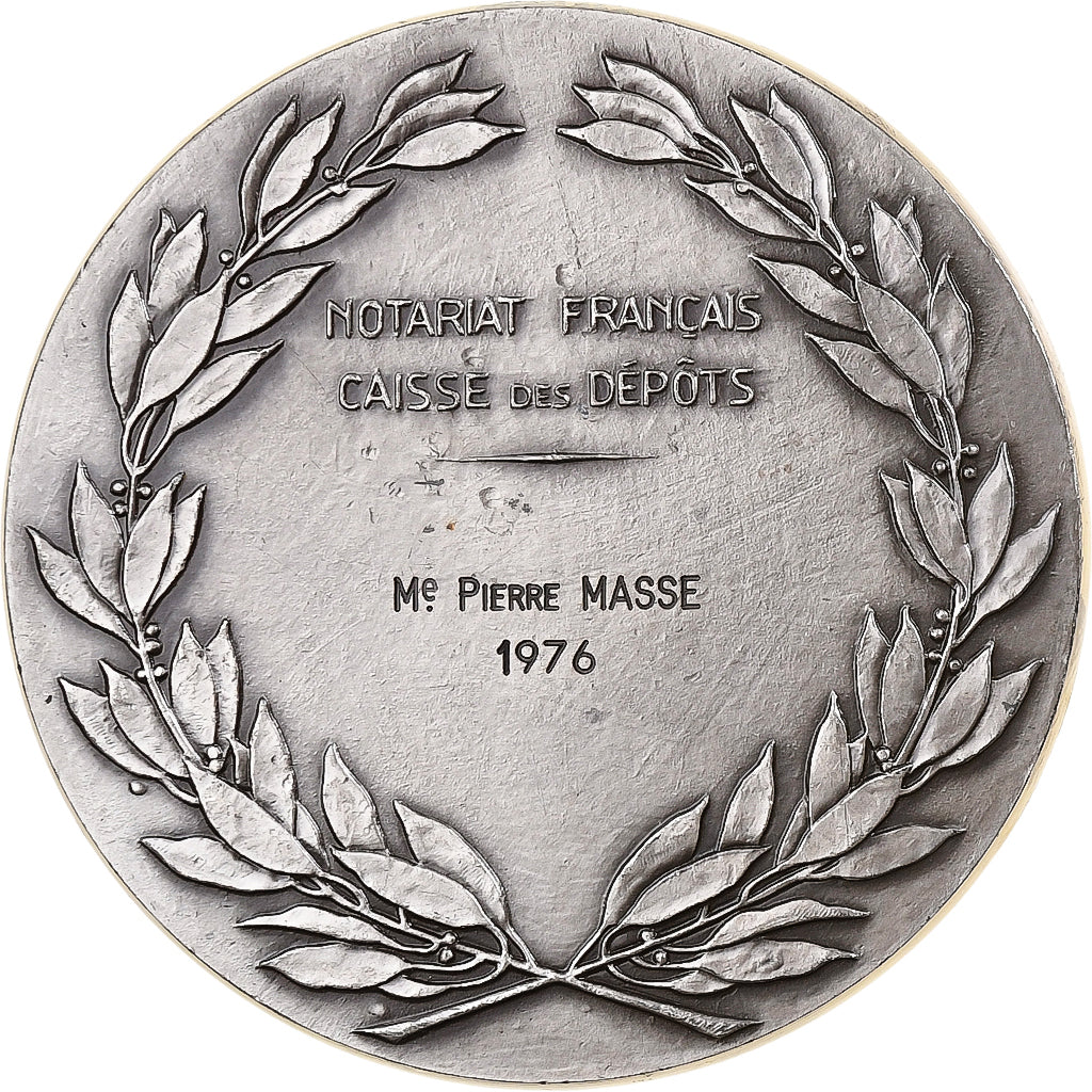 France, Medal, Notariat Français, Caisse des Dépots, Loisel, 1976, Silver