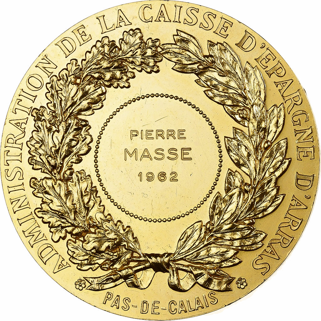 Francia, medaglia, Administration de la caisse d'épargne d'Arras, 1962, Gold