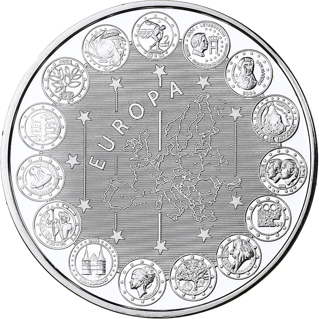 France, Medal, Europa, Monaco, 2007, Silver, Proof, MS(65-70)