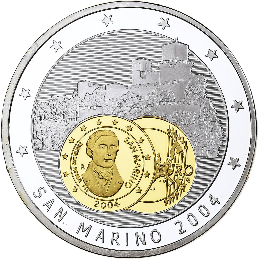 France, Medal, Europa, San Marino, 2004, Silver, Proof, MS(65-70)