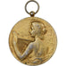 Frankreich, Medaille, Allégorie de la Musique, Gold plated silver, SS