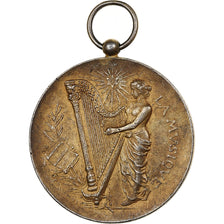 França, medalha, Allégorie de la Musique, Gold plated silver, Rasumny