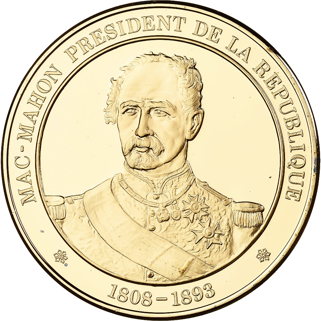 France, Medal, Mac Mahon, Franklin Mint, Vermeil, Proof, MS(65-70)