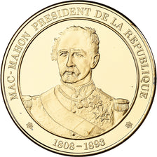 France, Medal, Mac Mahon, Franklin Mint, Vermeil, Proof, MS(65-70)