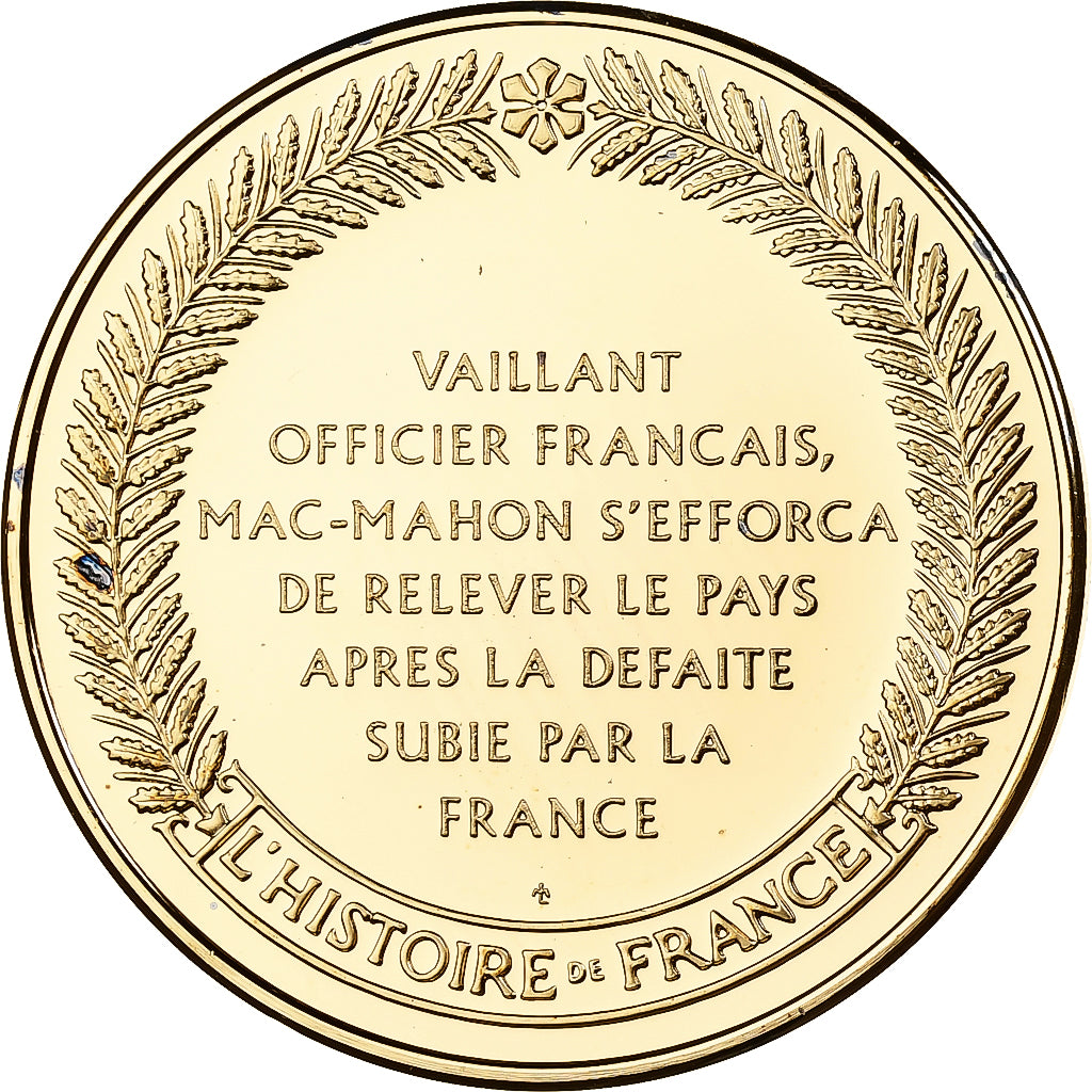 France, Medal, Mac Mahon, Franklin Mint, Vermeil, Proof, MS(65-70)