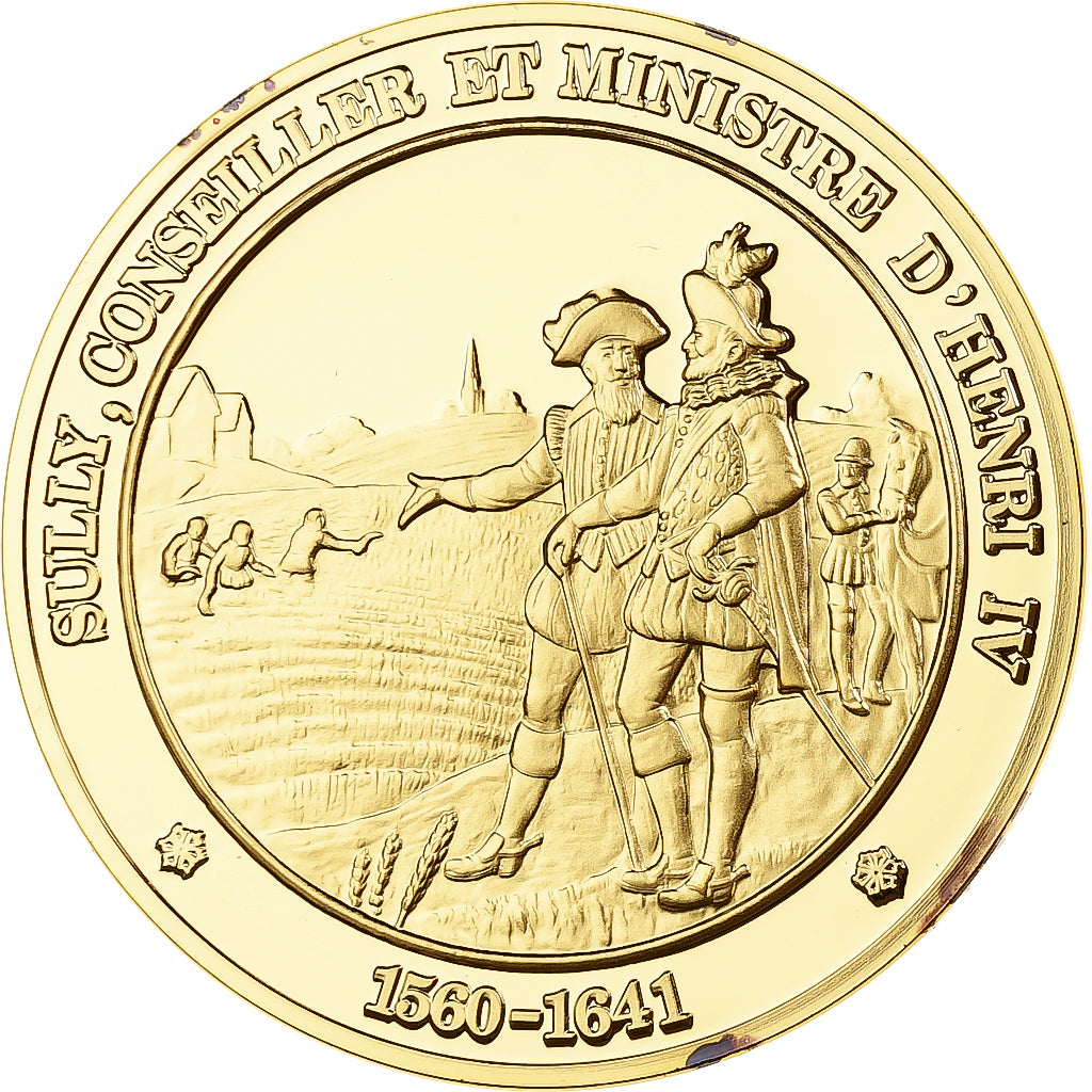 France, Medal, Sully, Franklin Mint, Vermeil, Proof, MS(65-70)