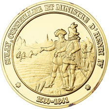 France, Medal, Sully, Franklin Mint, Vermeil, Proof, MS(65-70)