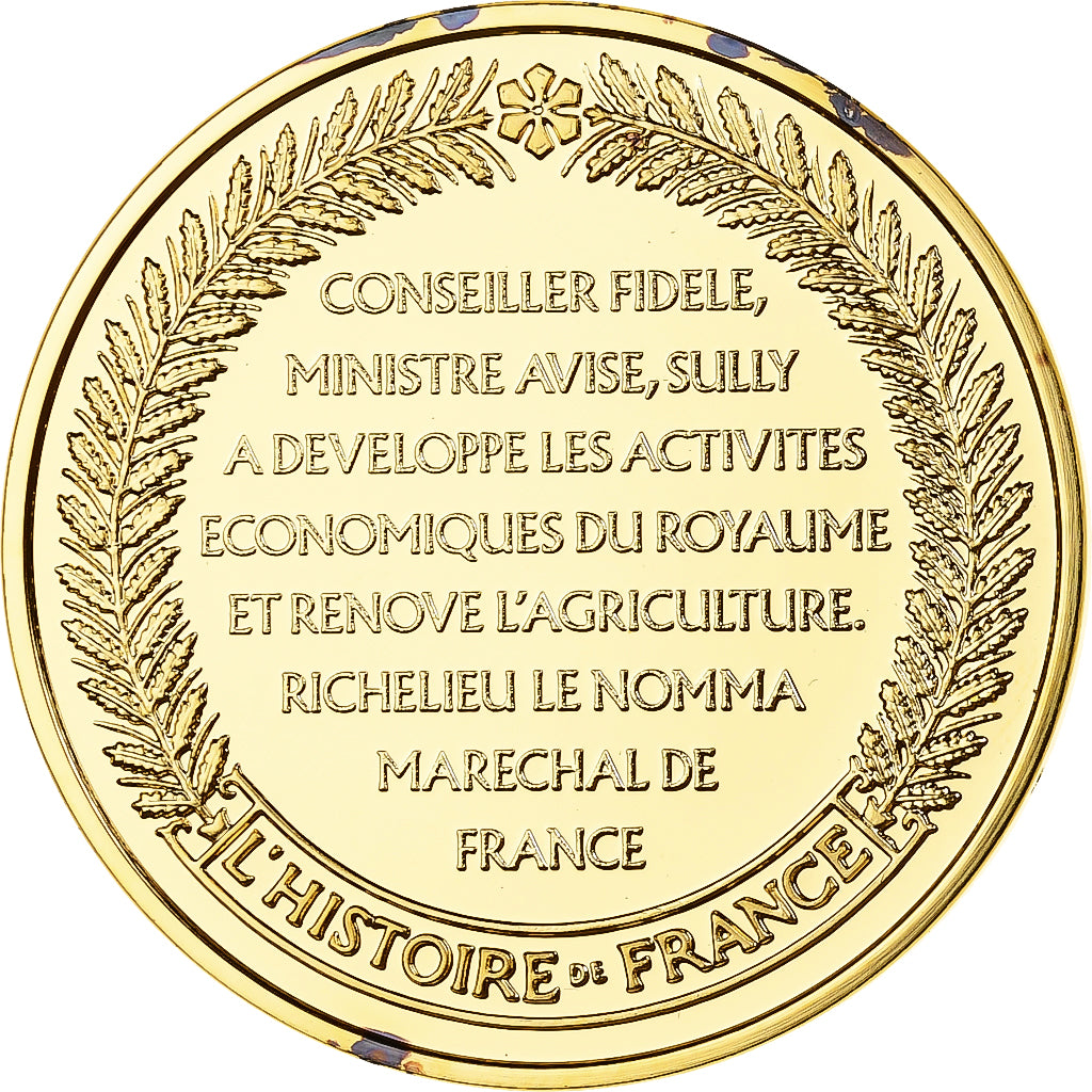 France, Medal, Sully, Franklin Mint, Vermeil, Proof, MS(65-70)