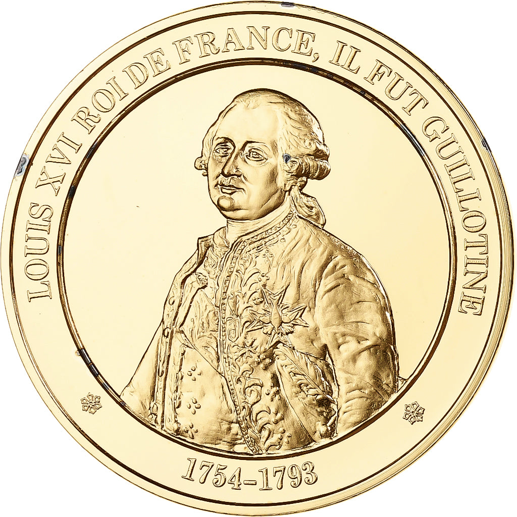 França, medalha, Luís XVI, Franklin Mint, Vermeil, Proof, MS(65-70)