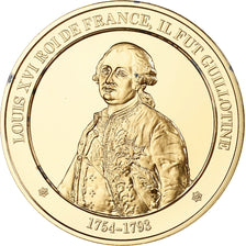 França, medalha, Luís XVI, Franklin Mint, Vermeil, Proof, MS(65-70)
