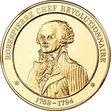 France, Medal, Robespierre, Franklin Mint, Vermeil, Proof, MS(65-70)