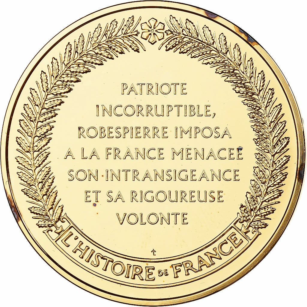 France, Medal, Robespierre, Franklin Mint, Vermeil, Proof, MS(65-70)