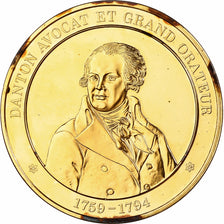 France, Medal, Danton, Franklin Mint, Vermeil, Proof, MS(65-70)