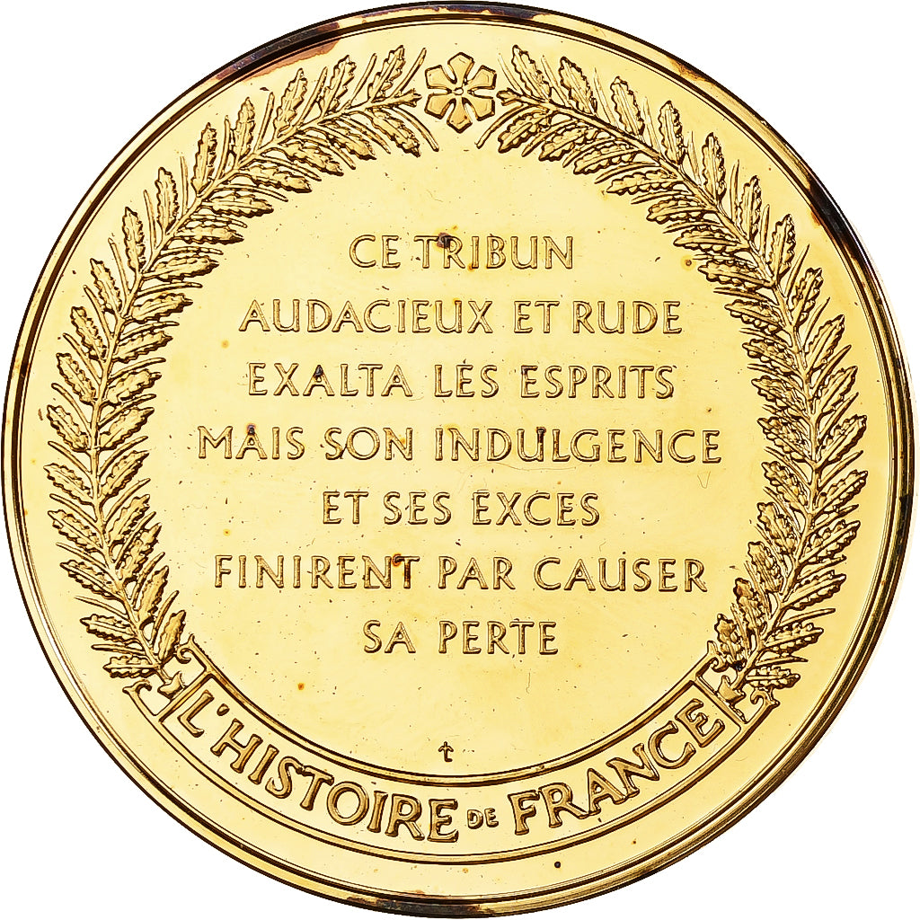 France, Medal, Danton, Franklin Mint, Vermeil, Proof, MS(65-70)