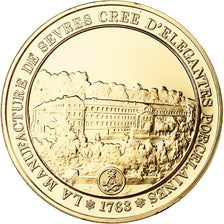 France, Medal, Manufacture de Sèvres, Franklin Mint, Vermeil, Proof, MS(65-70)