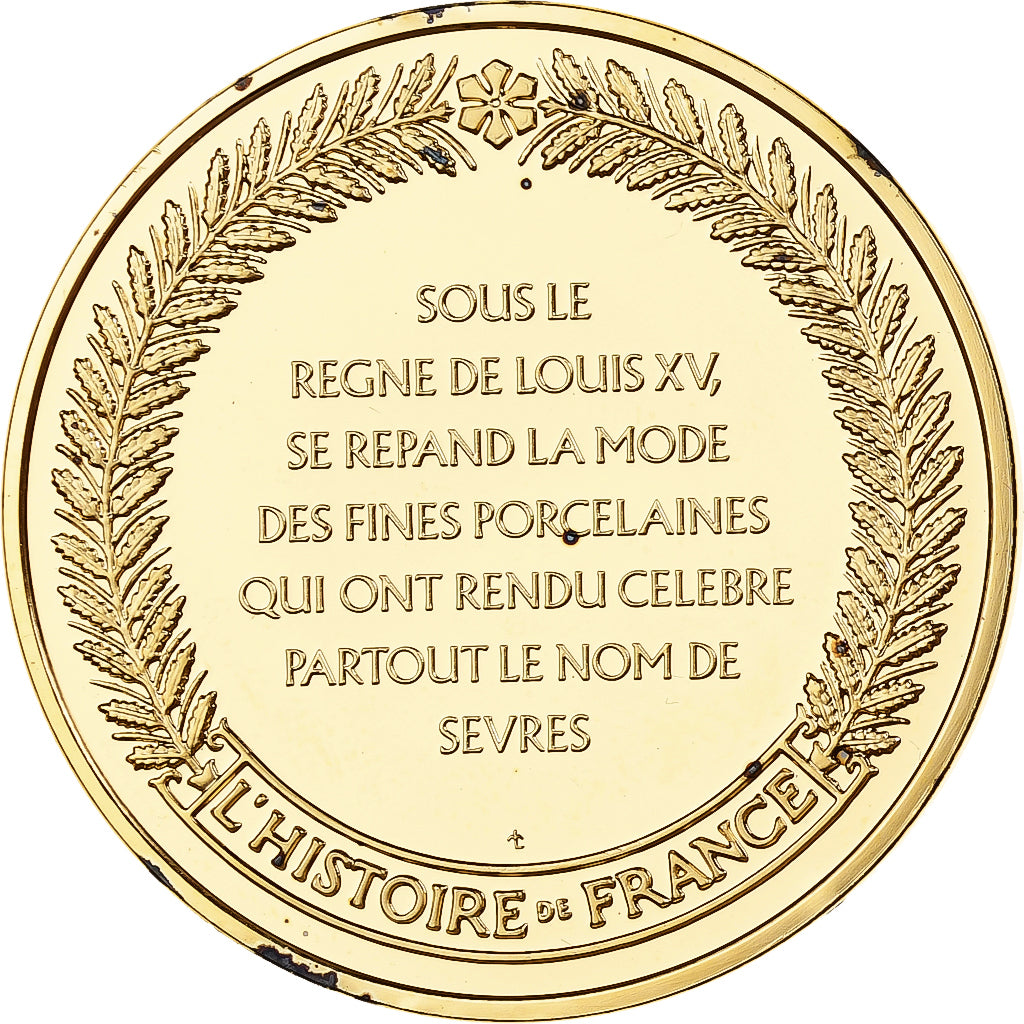 France, Medal, Manufacture de Sèvres, Franklin Mint, Vermeil, Proof, MS(65-70)