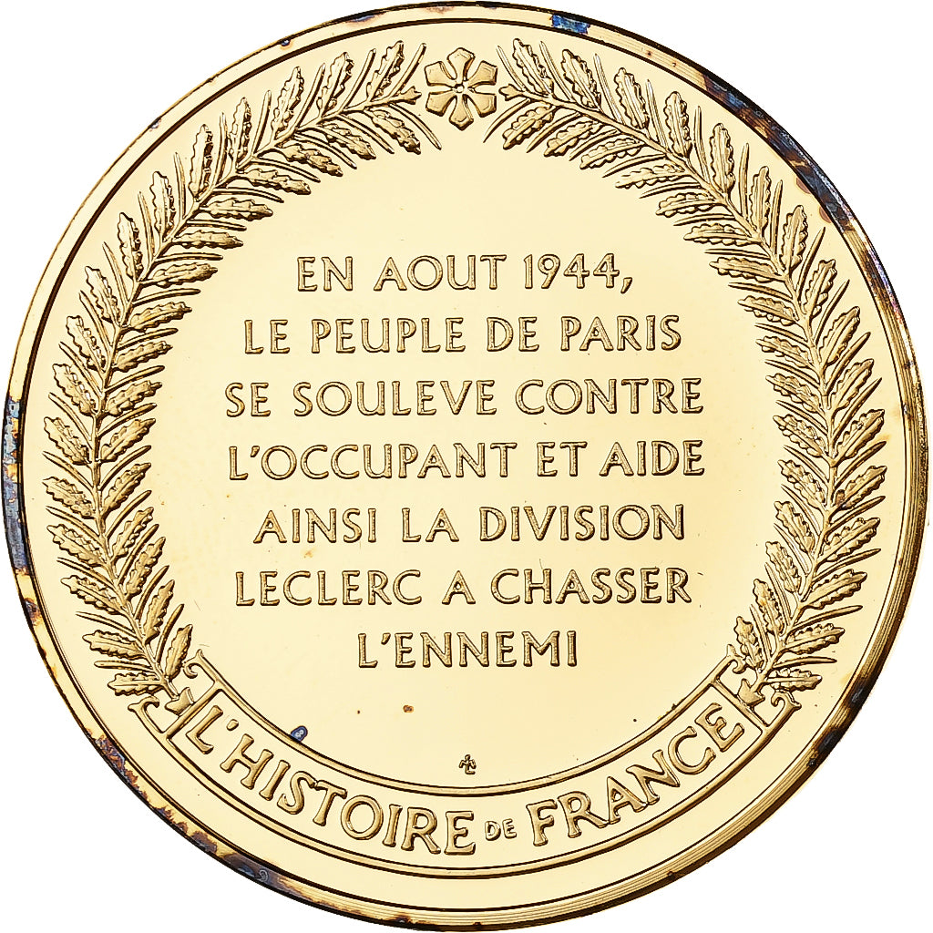 France, Medal, LIbération de Paris, Franklin Mint, Vermeil, Proof, MS(65-70)
