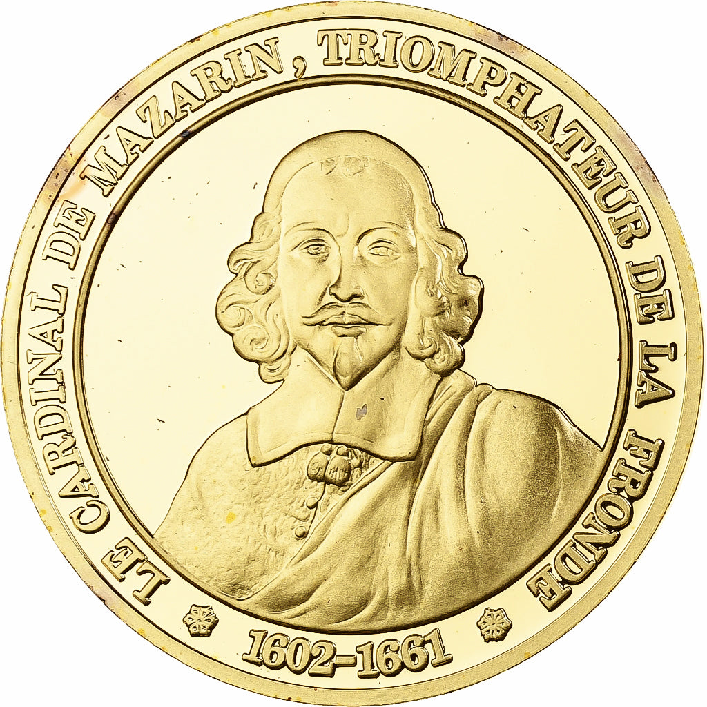 France, Medal, Cardinal de Mazarin, Franklin Mint, Vermeil, Proof, MS(65-70)